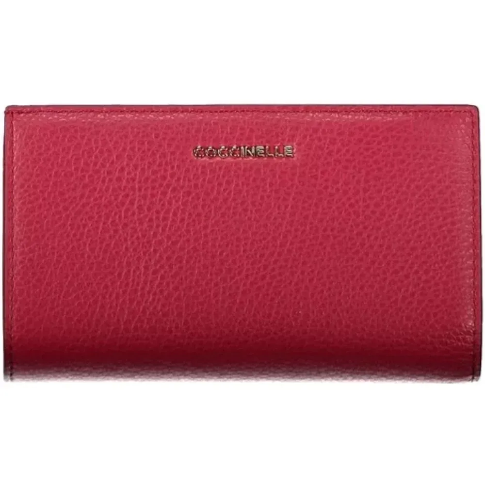 Wallets & Cardholders, female, , Size: ONE SIZE Metallic Soft Wallet with Multiple Compartments - Coccinelle - Modalova