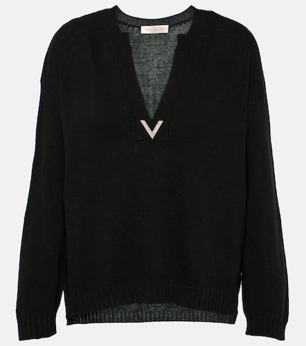 Pullover in lana vergine con logo - Valentino - Modalova