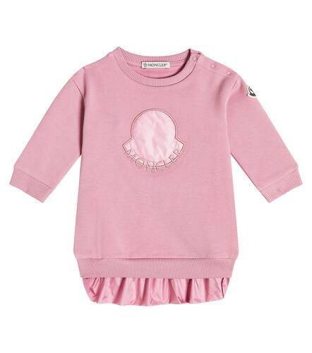 Baby - Abito in maglia di misto cotone con logo - Moncler Enfant - Modalova