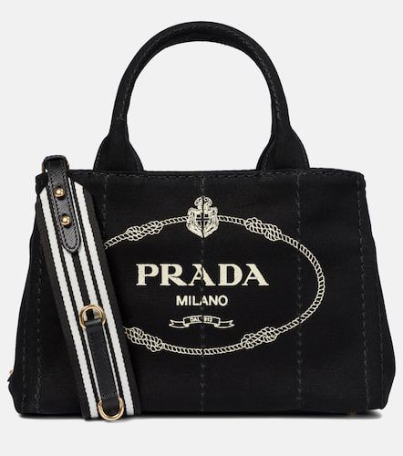 Borsa Small in canvas con logo - Prada - Modalova