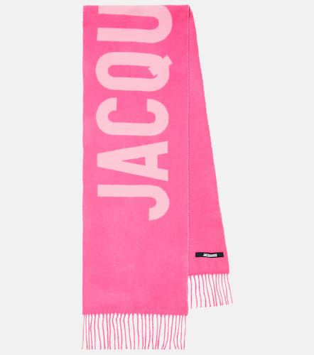 Sciarpa in jacquard di lana con logo - Jacquemus - Modalova