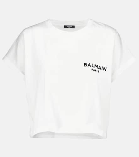 Balmain T-shirt in cotone con logo - Balmain - Modalova
