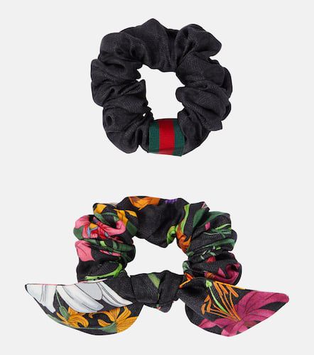 Gucci Set di 2 scrunchies in seta - Gucci - Modalova