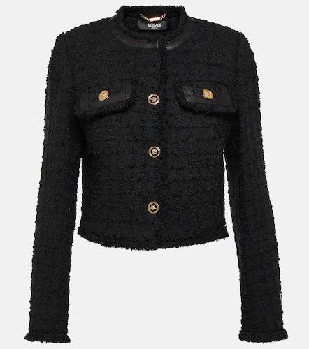 Giacca in tweed di misto lana - Versace - Modalova