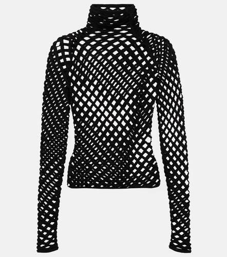 AlaÃ¯a Open-knit turtleneck top - Alaia - Modalova
