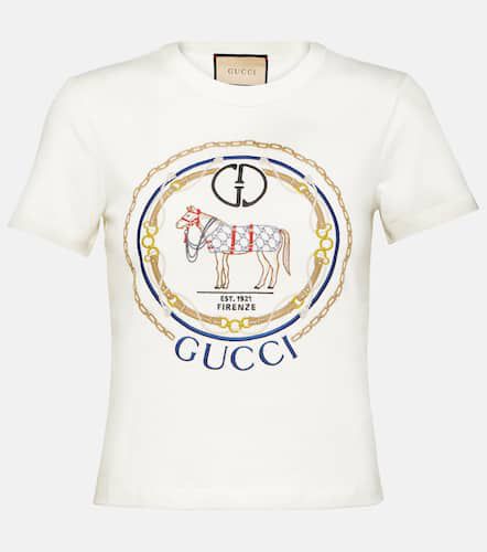 T-shirt in jersey Interlocking G - Gucci - Modalova