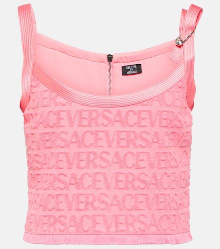 Top cropped Safety Pin in cotone - Versace - Modalova