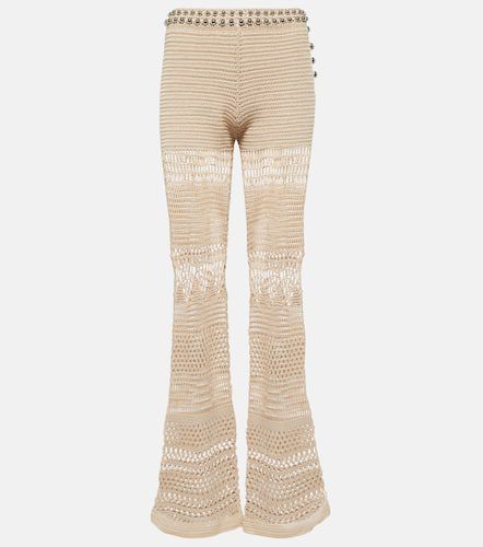 Pantaloni flared in crochet di cotone - Rabanne - Modalova