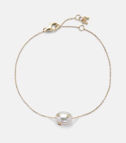 Kt bracelet with Baroque pearl and diamonds - Mateo - Modalova