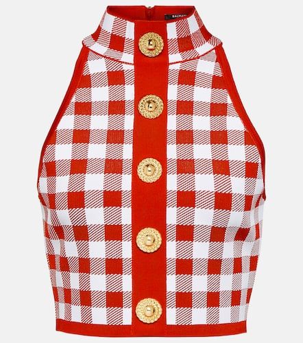 Balmain Checked crop top - Balmain - Modalova