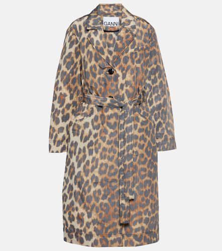 Cappotto con stampa leopardata - Ganni - Modalova