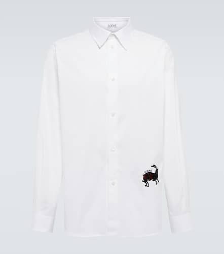 Camicia in misto cotone con ricami - Loewe - Modalova