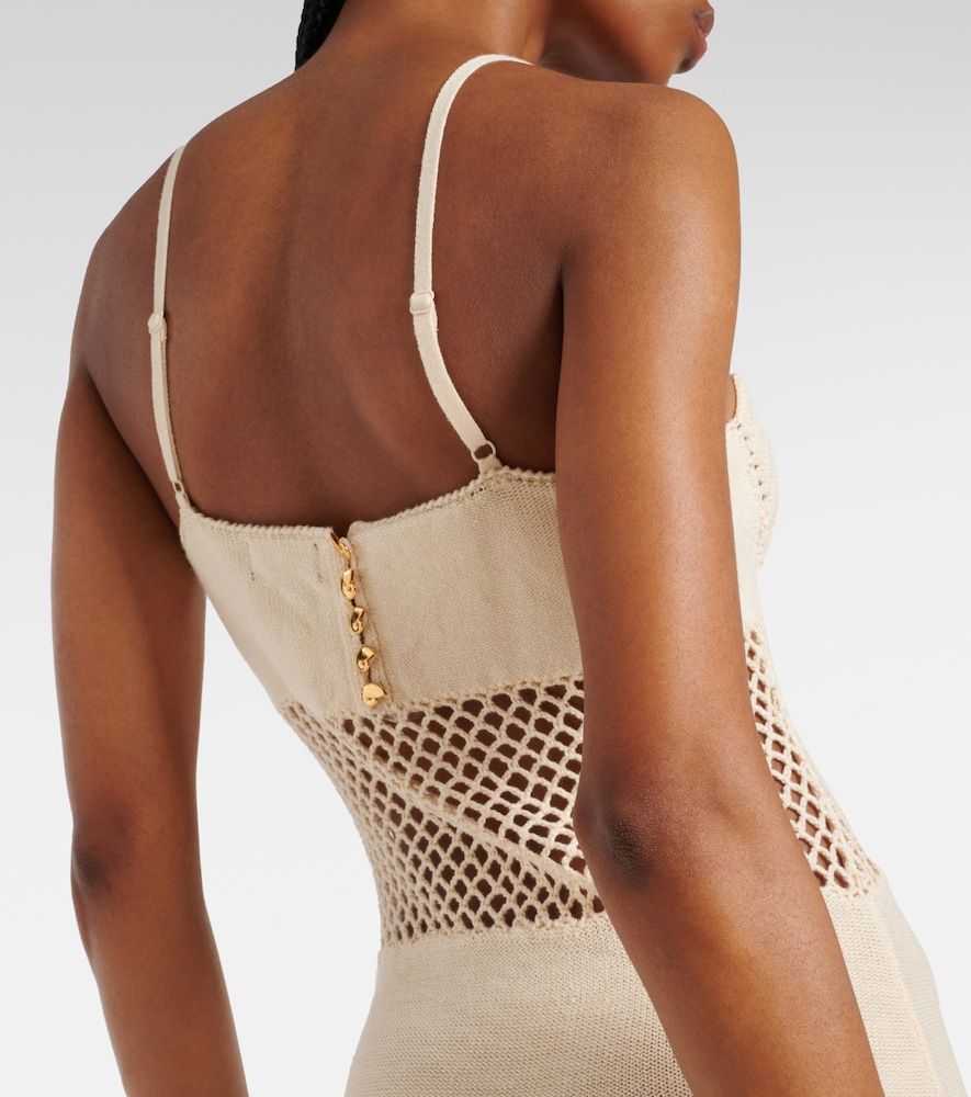 Vestido largo Tara de croché de algodón - Staud - Modalova