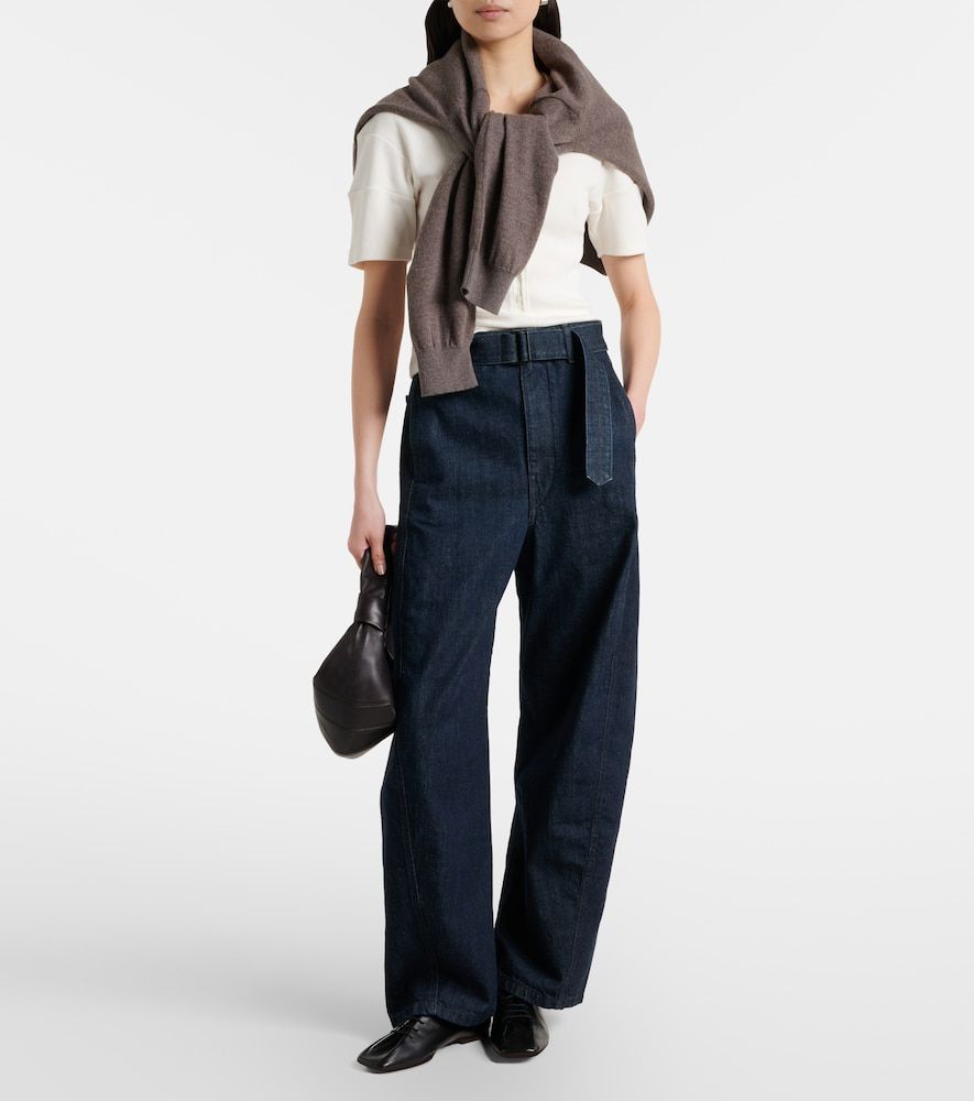 Twisted belted barrel-leg jeans - Lemaire - Modalova