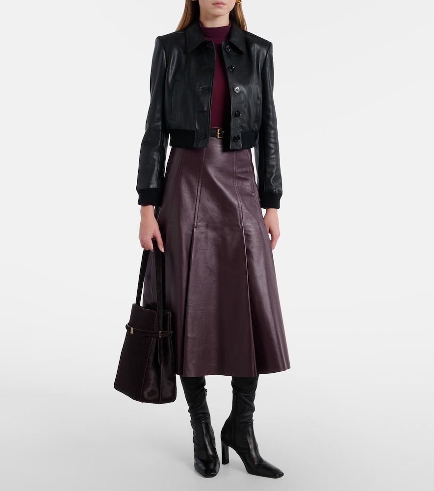 Chaqueta cropped Sleek Statement de piel - Dorothee Schumacher - Modalova