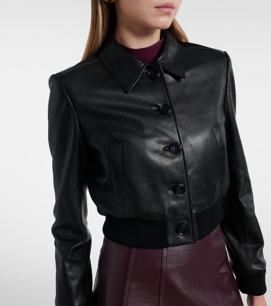 Chaqueta cropped Sleek Statement de piel - Dorothee Schumacher - Modalova