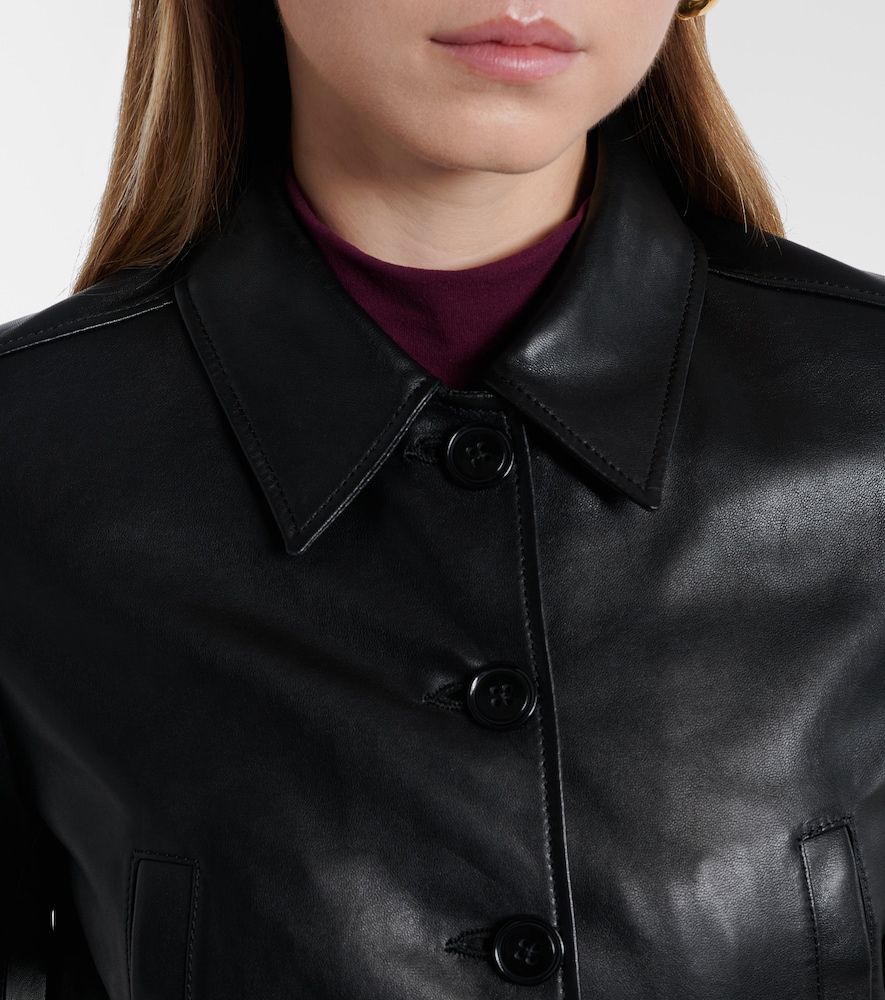 Chaqueta cropped Sleek Statement de piel - Dorothee Schumacher - Modalova