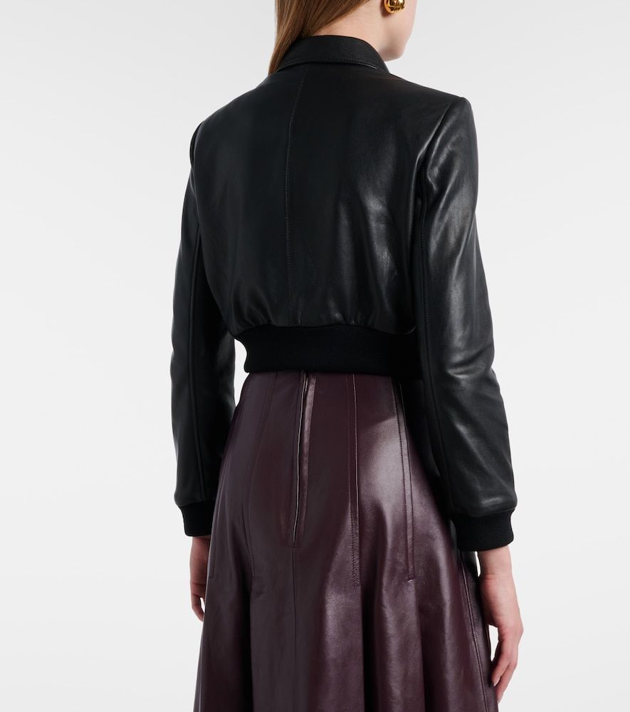 Chaqueta cropped Sleek Statement de piel - Dorothee Schumacher - Modalova