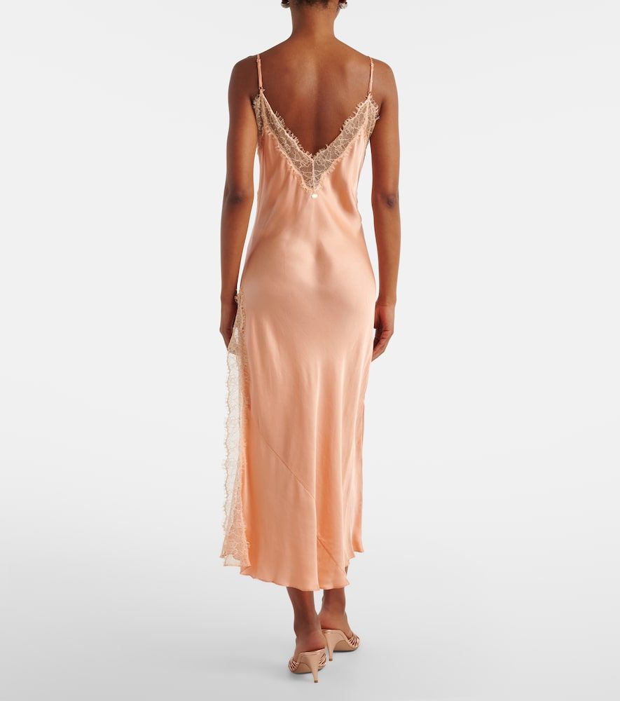 Abito sottoveste Luli in raso con pizzo - Poupette St Barth - Modalova