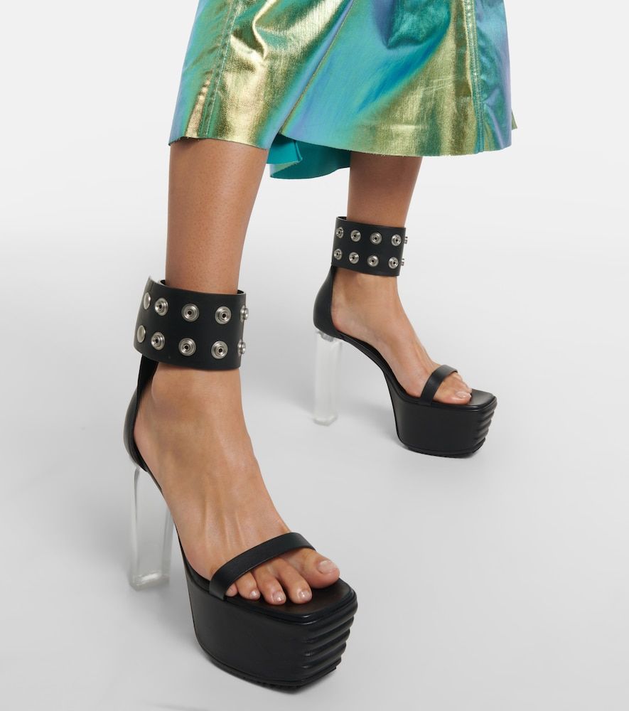 Minimal Grill leather platform sandals - Rick Owens - Modalova