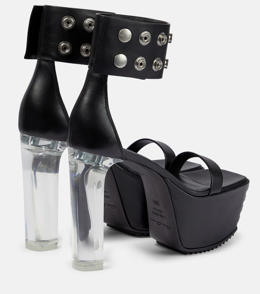 Minimal Grill leather platform sandals - Rick Owens - Modalova