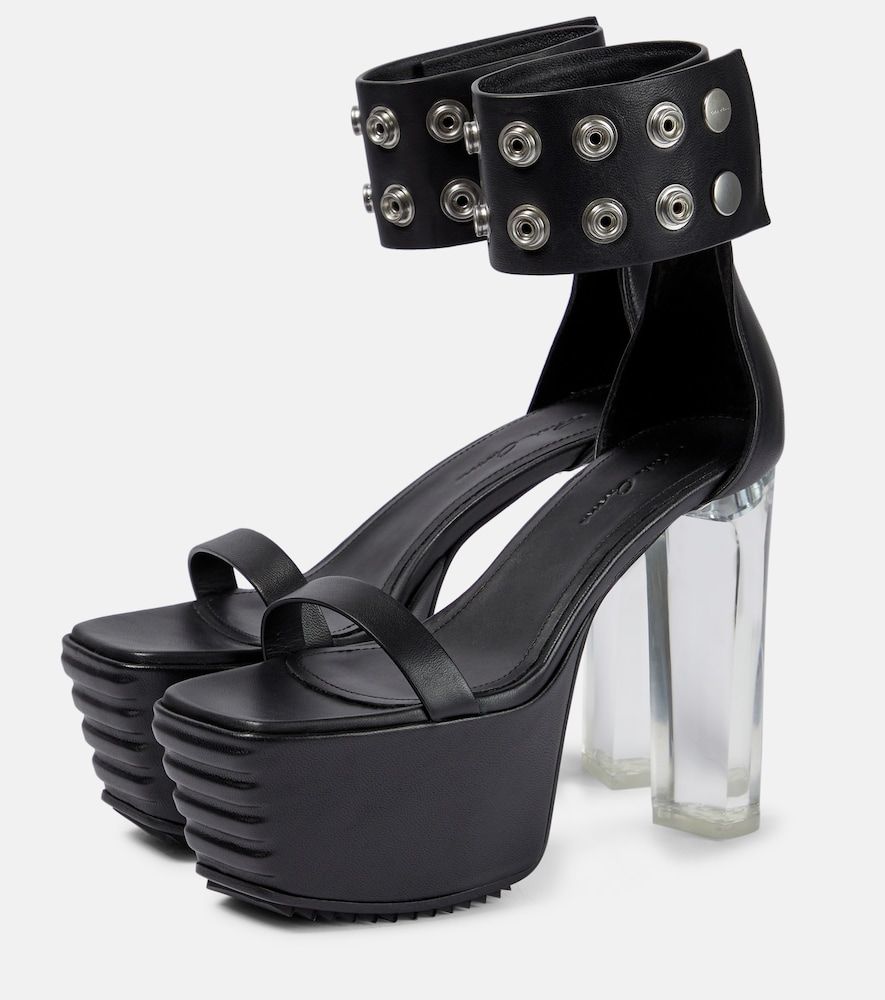 Minimal Grill leather platform sandals - Rick Owens - Modalova