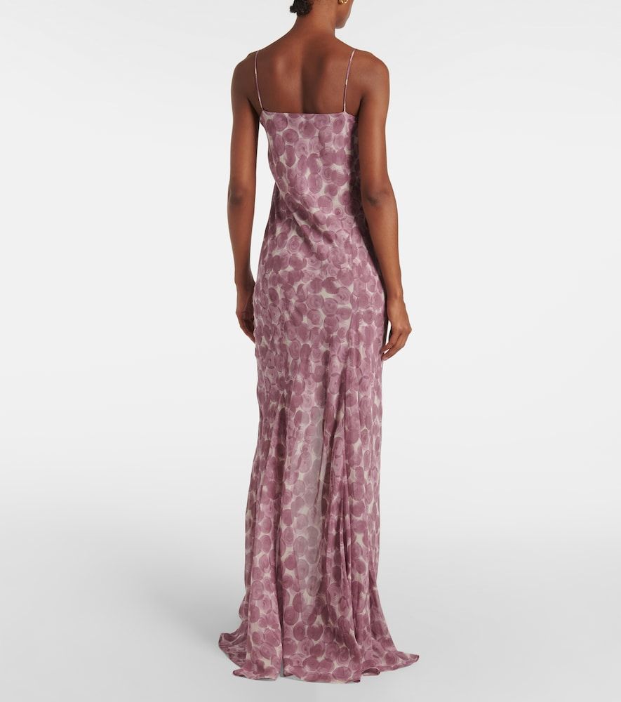 Abito sottoveste in seta con stampa - Dries Van Noten - Modalova