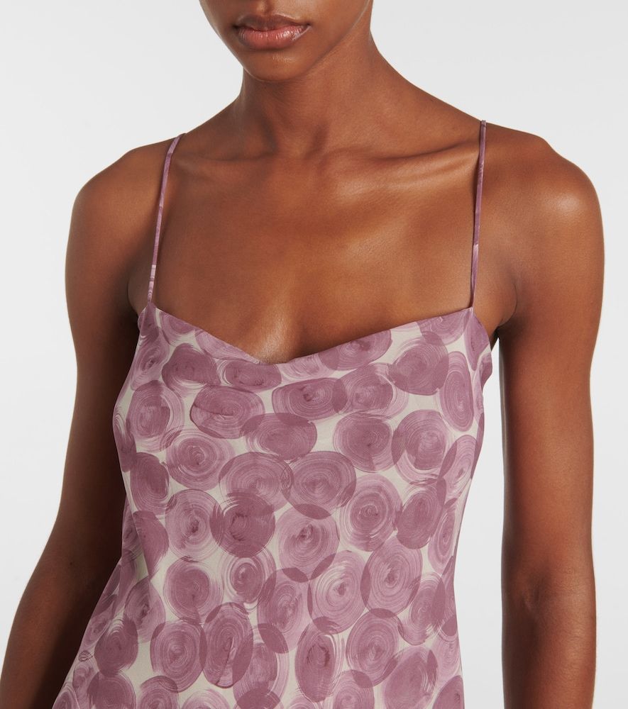 Abito sottoveste in seta con stampa - Dries Van Noten - Modalova