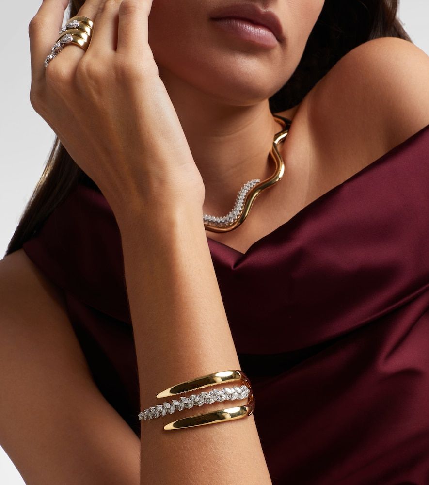 Pulsera Golden Strada de oro blanco y amarillo de 18 ct con diamantes - Yeprem - Modalova
