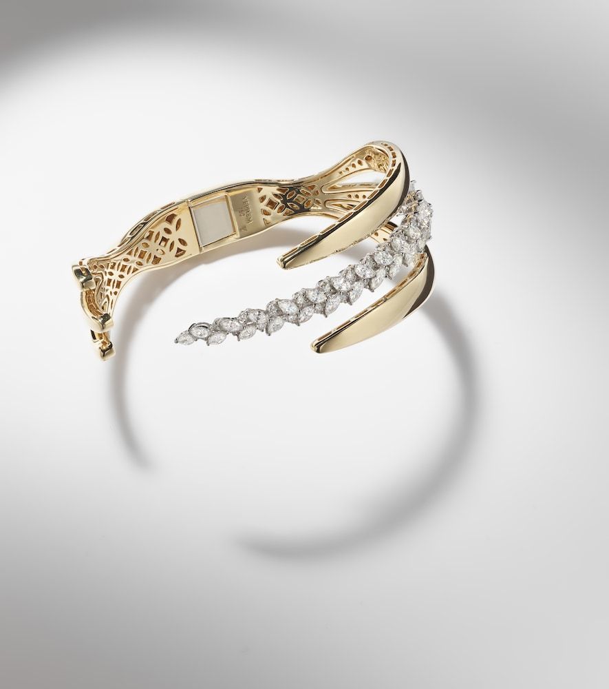 Bracciale Golden Strada in bianco e giallo 18kt con diamanti - Yeprem - Modalova