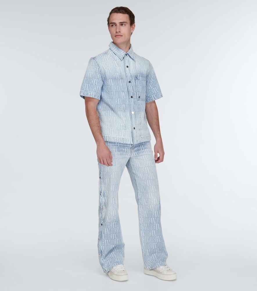 Pantalones denim en jacquard con logo - Amiri - Modalova