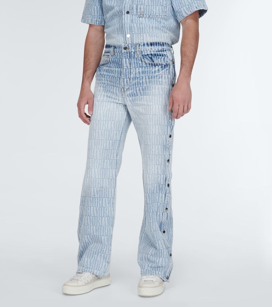 Pantalones denim en jacquard con logo - Amiri - Modalova