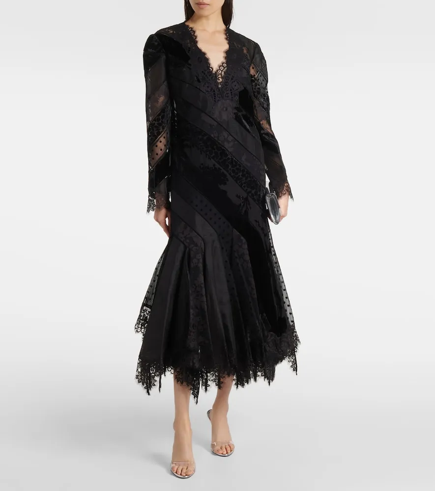 Vestido de fiesta Eden de lino y seda con encaje - Zimmermann - Modalova