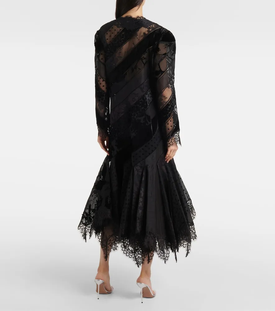 Vestido de fiesta Eden de lino y seda con encaje - Zimmermann - Modalova