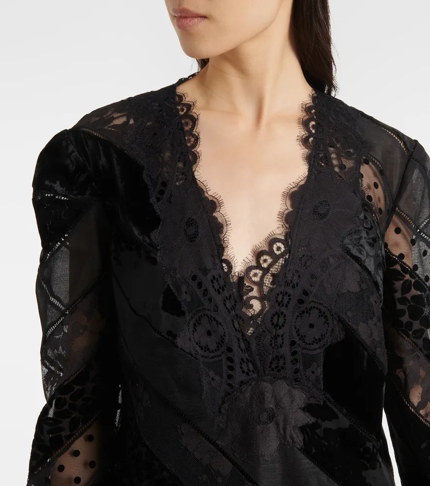 Vestido de fiesta Eden de lino y seda con encaje - Zimmermann - Modalova