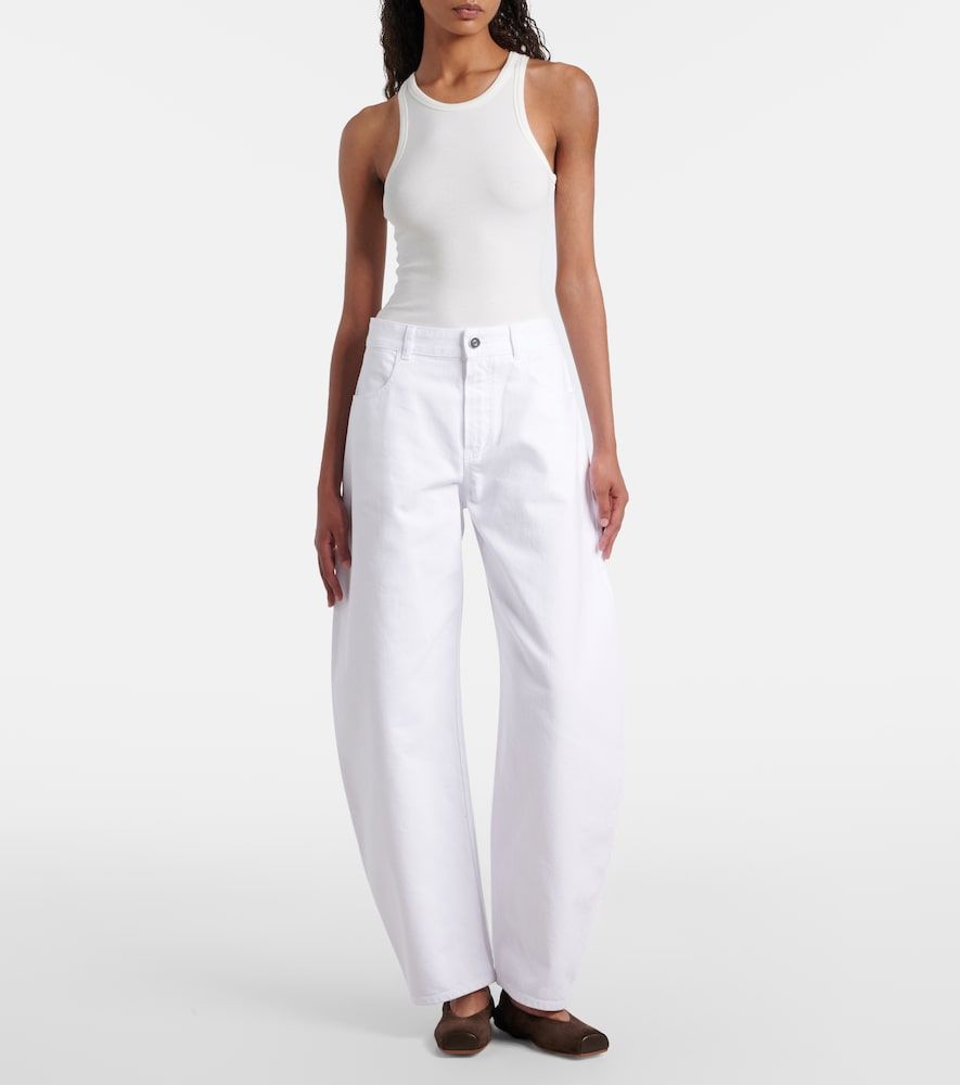 Alaïa Jeans barrel a vita media - Alaia - Modalova