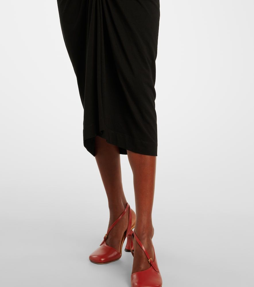 Falda midi de jersey de algodón - Dries Van Noten - Modalova