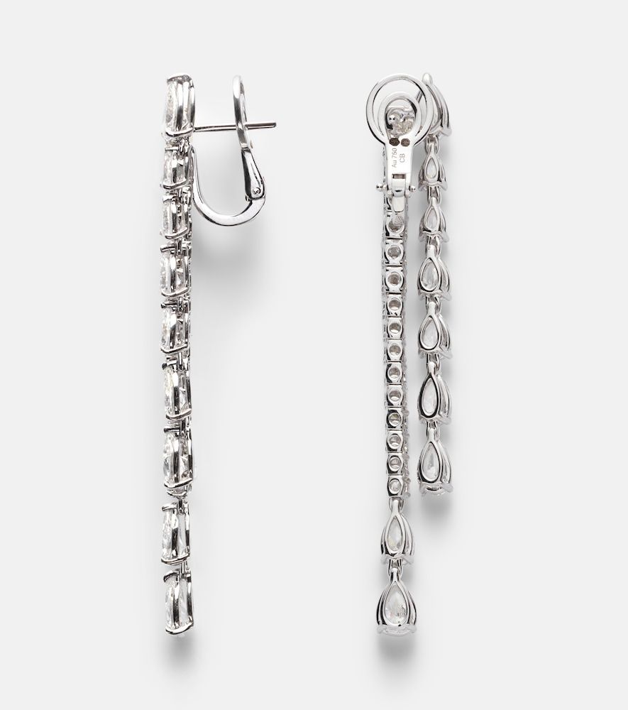 Diamond Twist 18kt white gold drop earrings with diamonds - Bucherer Fine Jewellery - Modalova