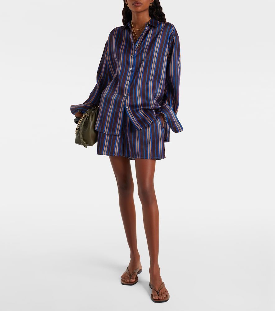 Shorts de pijama Franca de charmeuse de seda - Asceno - Modalova