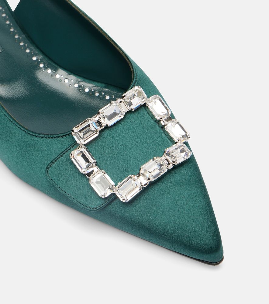Slingback-Ballerinas Mayjou aus Satin - Manolo Blahnik - Modalova