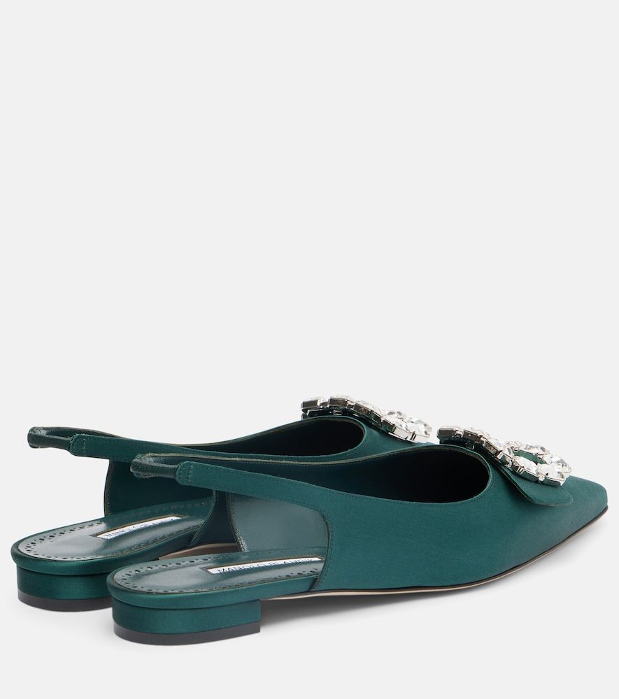 Slingback-Ballerinas Mayjou aus Satin - Manolo Blahnik - Modalova