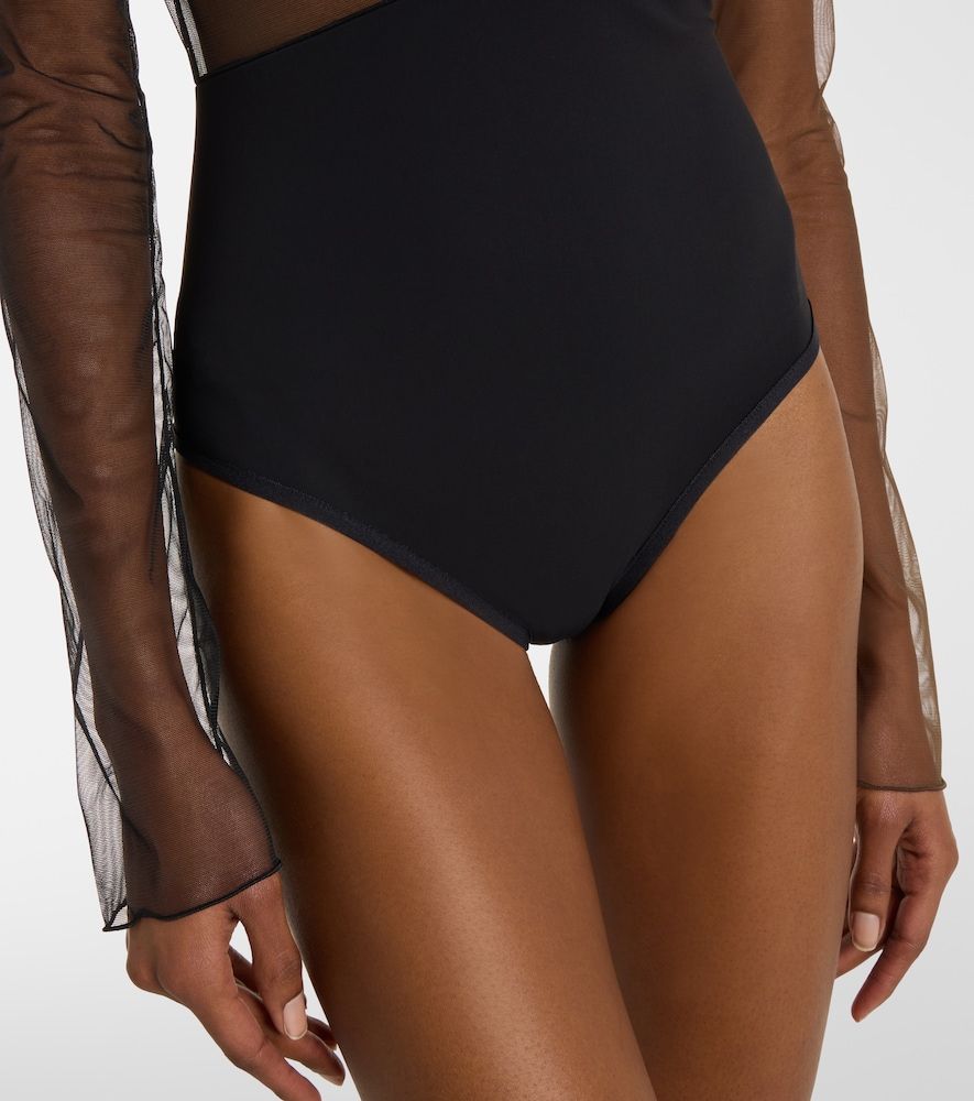 Body in mesh con cut-out - Nensi Dojaka - Modalova