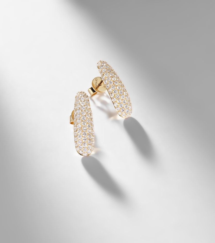 Pendientes Claire Petite de oro de 18 ct con diamantes - Anita Ko - Modalova