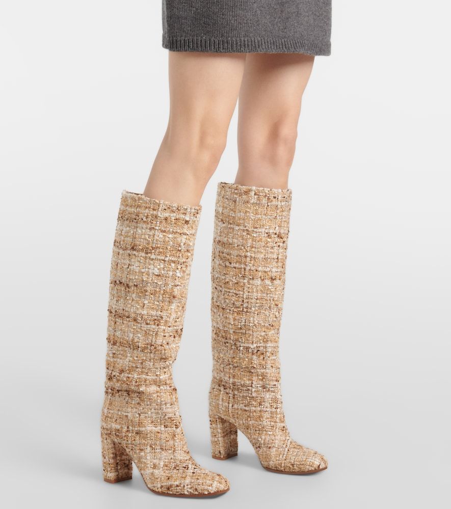Boucle knee-high boots - Gianvito Rossi - Modalova