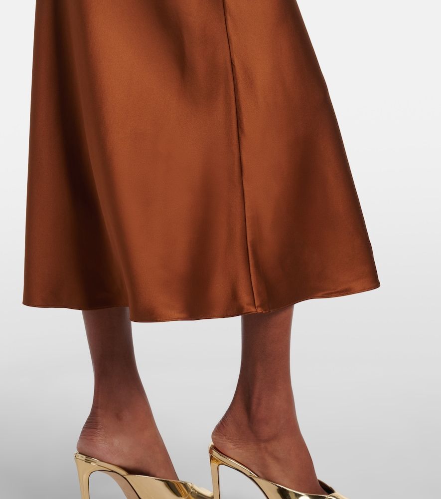 Phoenix draped silk satin cocktail dress - Rebecca Vallance - Modalova