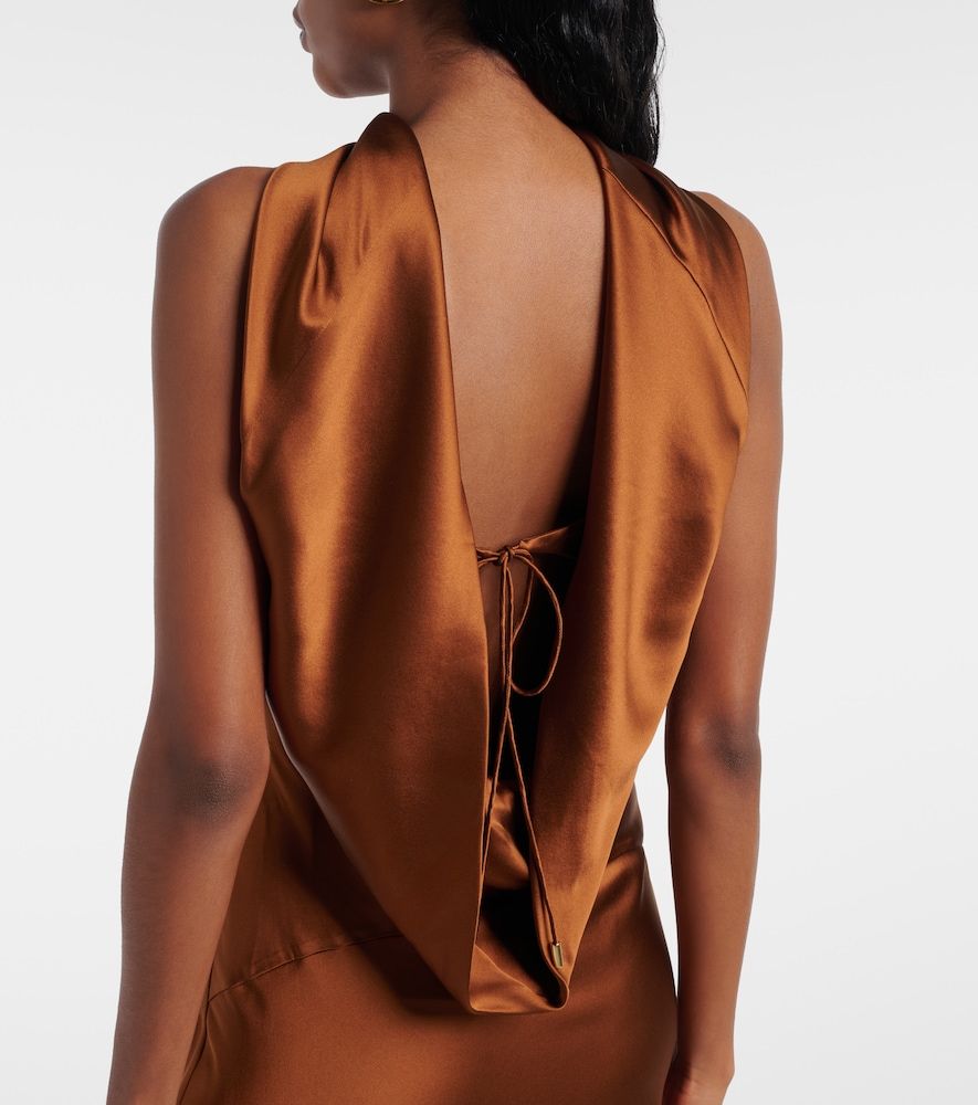 Phoenix draped silk satin cocktail dress - Rebecca Vallance - Modalova