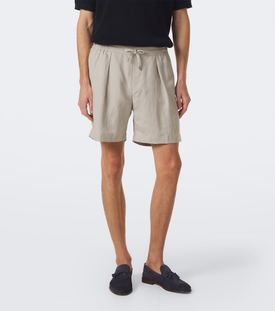 Shorts en mezcla de seda y lino - Ralph Lauren Purple Label - Modalova