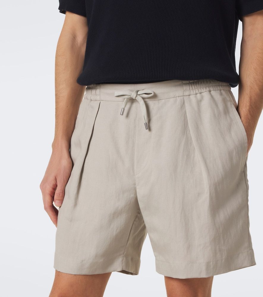 Shorts en mezcla de seda y lino - Ralph Lauren Purple Label - Modalova