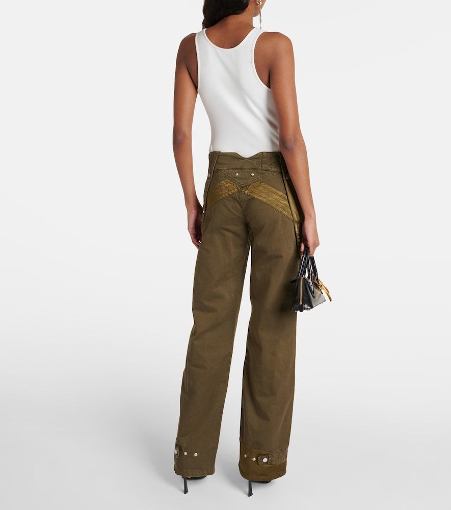Jeans cargo flared a vita media - Blumarine - Modalova