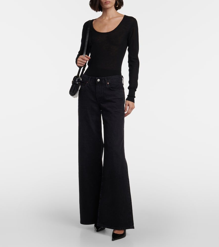Jeans Clara a gamba larga e vita bassa - Agolde - Modalova
